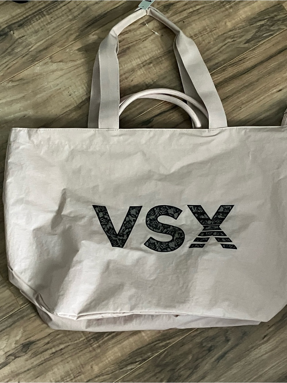 Victoria Secret Pink and Black Lace Tote Bag